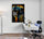 Tableau deco jeune singe au pelage en couleur, street art, dans bureau