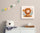 Brown nursery wall art of a child dressed as a lion for baby nursery