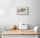 Kitchen wall art print with espresso cup crema, Coffee Love hand-lettered script on a white background