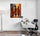 African Maasai warrior women painting for office decor, warm colors