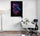 Colorful fish canvas print floating in a sparkling cosmos, calming ambiance