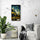 Medium canvas print on a living room wall, Louvre in Van Gogh style, glowing Paris building with warm lights, modern home decor