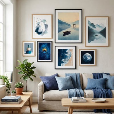 Blauwe posters & affiches