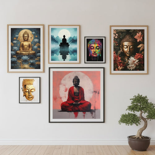 Zen Buddha posters & prints gallery wall — framed wall decor | MyselfMonArt