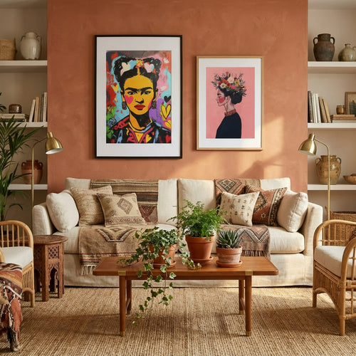 Frida Kahlo framed posters and art prints — colorful wall decor | MyselfMonArt