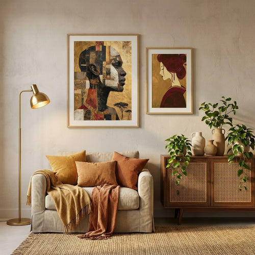 Framed portrait posters and prints — expressive faces, wall art | MyselfMonArt