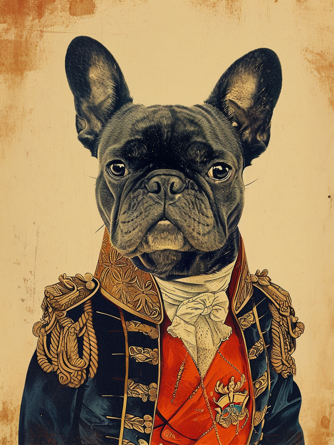 Large French Bulldog Wall Art - Playful Nobility