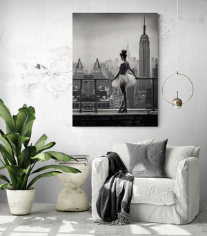 New York Ballerina Canvas, urban elegance.