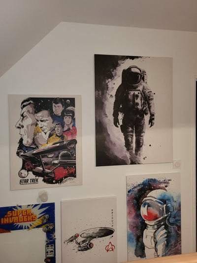 astronaut painting staircase