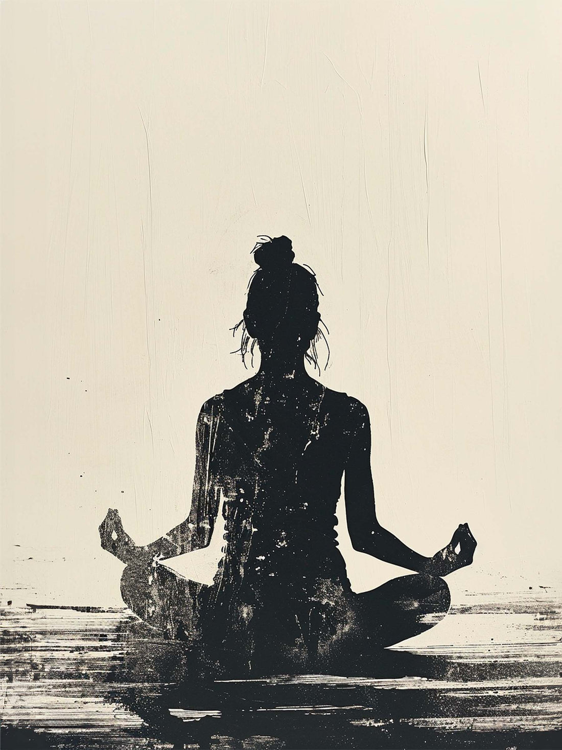Yoga Lotus Canvas Wall Art – Minimalist Zen Serenity