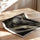 Poster & affiche cheval blanc portrait artistique texturé tons gris beige mockup produit enroulé — passe-partout blanc