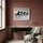 Poster & affiche chevaux au galop noir et blanc aquarelle chinoise pour décoration murale salon moderne — passe-partout blanc