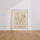 Poster famille personnalisé dessin au trait minimaliste décoration murale salon moderne — passe-partout blanc