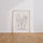 Poster famille personnalisé dessin au trait minimaliste décoration murale salon moderne — passe-partout blanc