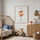 Affiche horoscope Poissons personnalisée prénom poids taille naissance décor chambre bébé