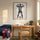 Personalized black and white soccer player poster print for boys’ bedroom decor