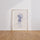 Affiche personnalisée Dog Mom femme chien bleu minimaliste décoration salon moderne — passe-partout blanc