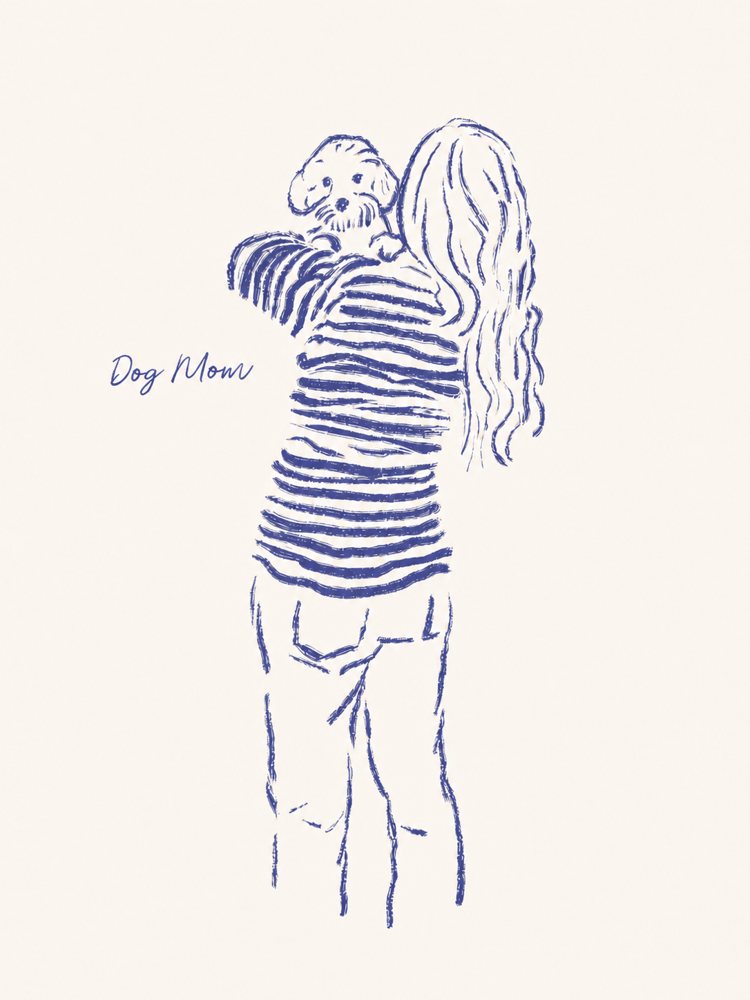 Personalized Dog Poster Dog Mom – Your Photo as a Line Drawing