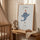 Affiche personnalisée naissance scorpion bleu-gris prénom Lucas décoration chambre bébé sur-mesure