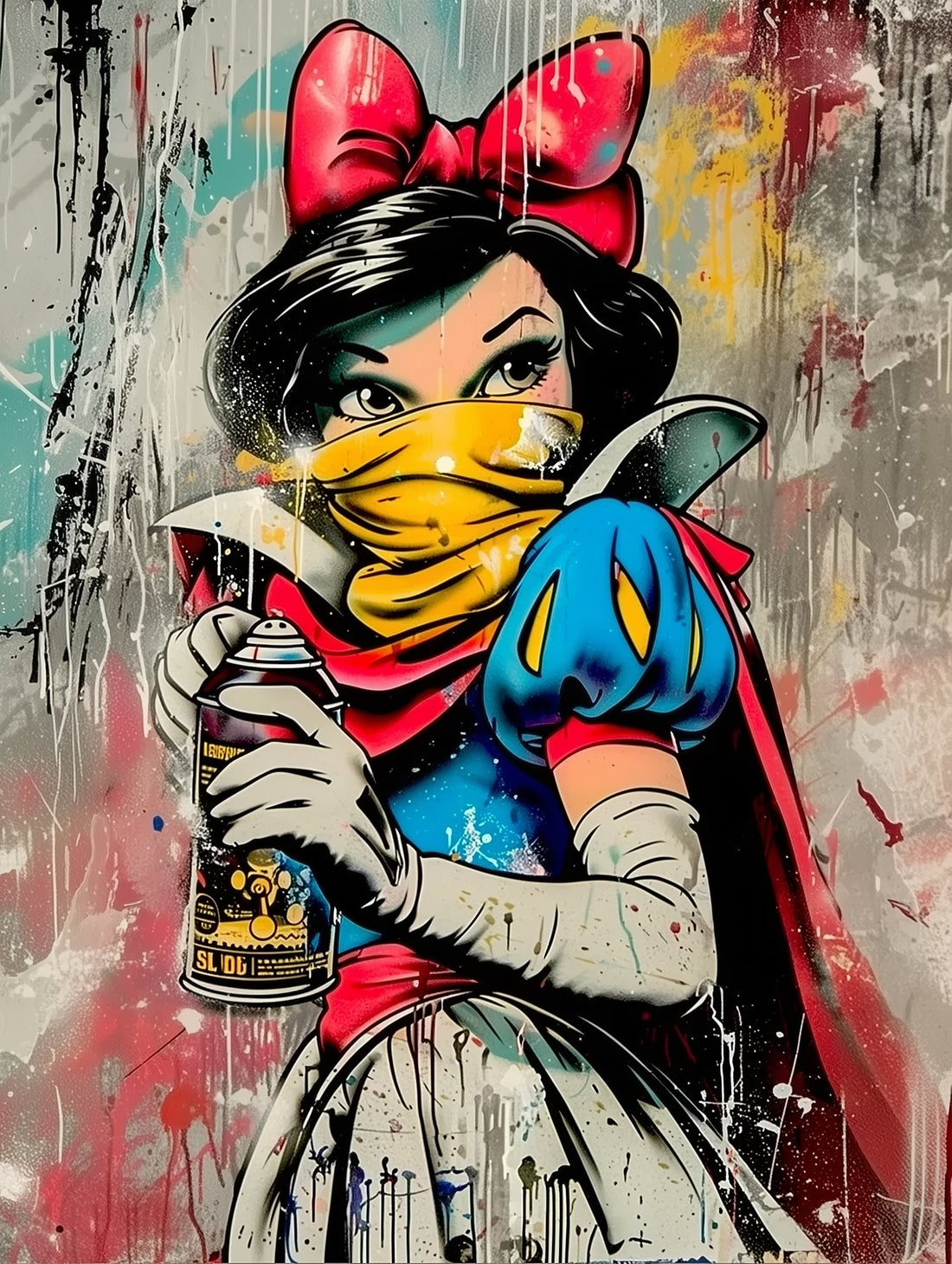 Graffiti Princess Street Art Canvas – Rebel Portrait