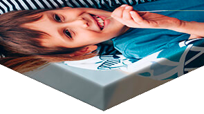 Bordure pliée pour tableau toile