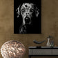 toile murale d'un chien dalmatien accroché dans une salle à manger