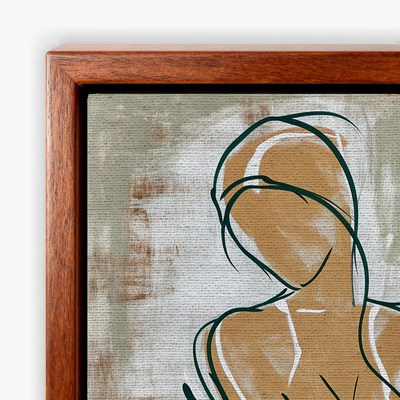 Cadre noyer pour tableau toile