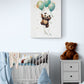 Un grand tableau de Panda doux et apaisant, trônant au-dessus du lit à barreaux du bébé.