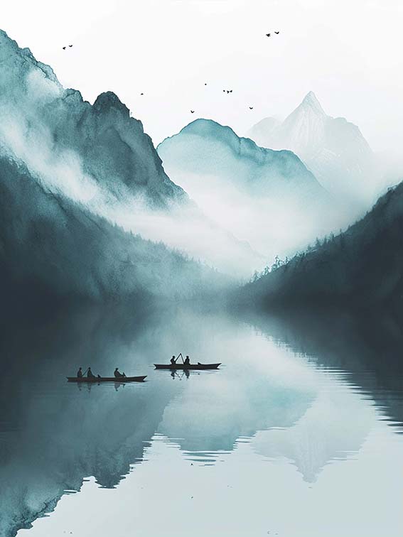 Thai Fishermen Wall Art - Zen by the Lake