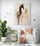 Artistic equine canvas in a minimalist living room
