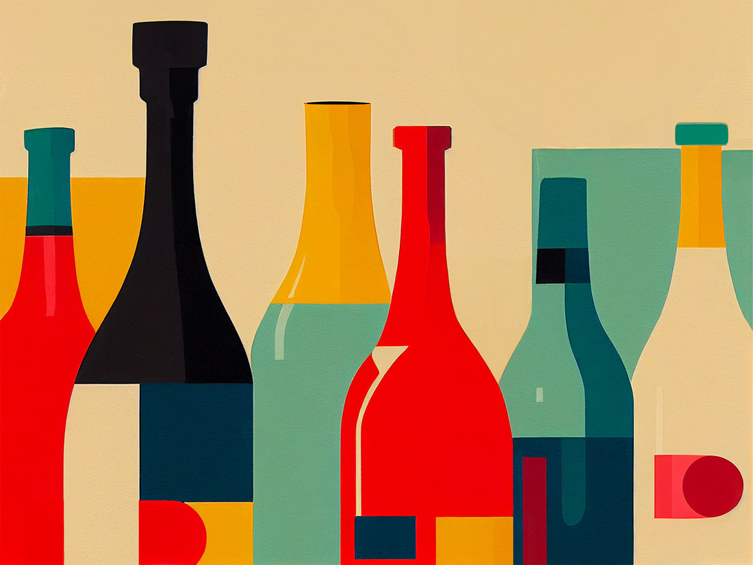 Kitchen Wall Art - Colorful Dancing Bottles