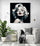 Tableau Marilyn Monroe, une touche glamour pour un salon blanc épuré