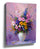 Palette knife oil painting on canvas of a vibrant floral bouquet in a vase, wall art