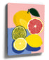 Pop art citrus slices wall art for modern kitchen decor