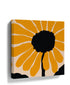 Minimalist sunflower-style canvas wall art in yellow and black