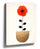 Minimalist red poppy wall art with a gold vase – modern floral print for contemporary decor