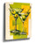 Pop art wall art print of two martini glasses with olives in green and yellow
