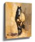 Gold wild horse canvas wall art for modern living room decor