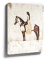 Minimalist horse wall art with a Native American woman rider for a modern living room