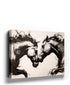 Black and white horse wall art for industrial living room decor
