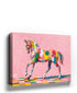 Colorful pop art horse canvas wall art for contemporary living room decor