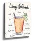 Long Island Iced Tea cocktail wall art for minimalist kitchen decor