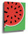 Original Sunny Watermelon canvas wall art, exotic fruit print – styled room view