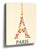 Eiffel Tower pastry collage canvas print – minimalist kitchen wall art