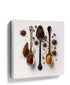 Colorful spice spoons wall art for minimalist kitchen decor
