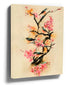 Cherry blossom with swallows watercolor canvas wall art for Japanese style living room decor
