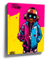 Hip-hop robot graffiti canvas wall art for modern urban living room decor