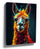 Realistic llama canvas wall art in vibrant colors for modern living room decor