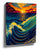 Mosaic of ocean waves at sunset – minimalist living room wall art