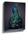 Royal peacock wall art, studio photography in blue, green, and gold tones